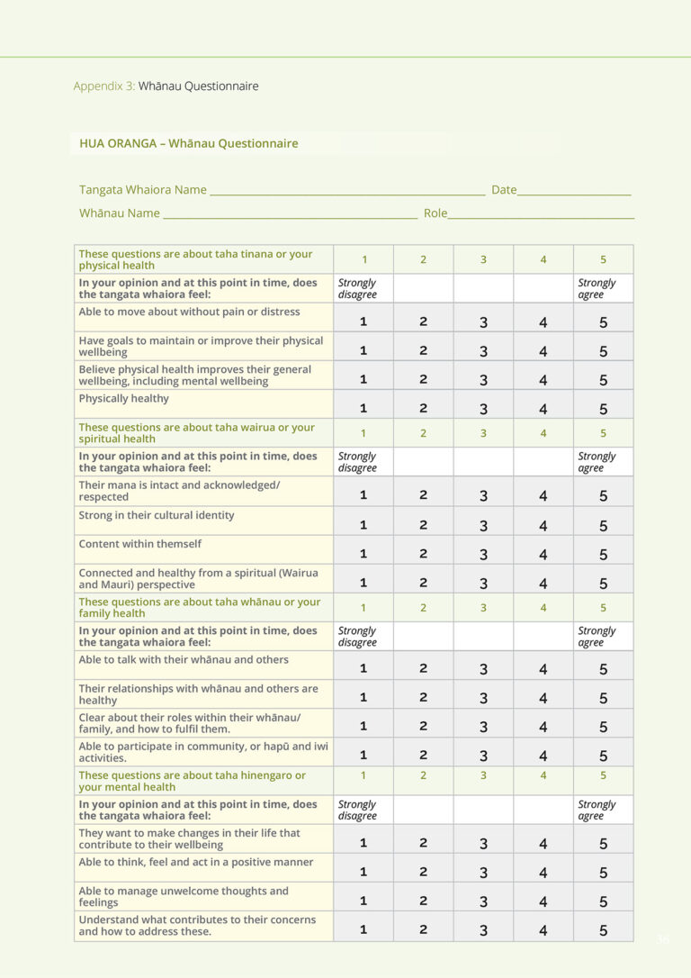 Hua Oranga - appendix_3_whanau_questionnaire